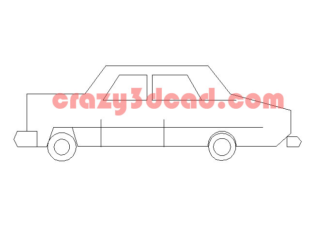 Car elevation cad block